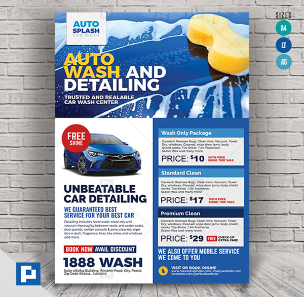 Car Commercial Washing Flyer