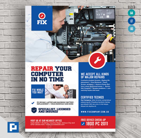 Computer Repair and Maintenance Flyer