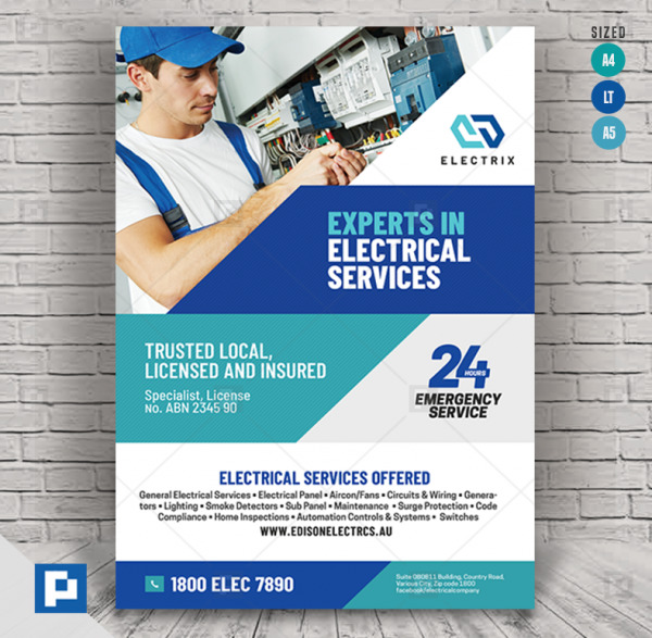 Electrician and Electrical Company Flyer