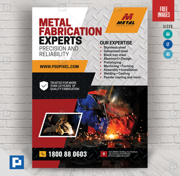 Metal Fabrication Company Services Flyer