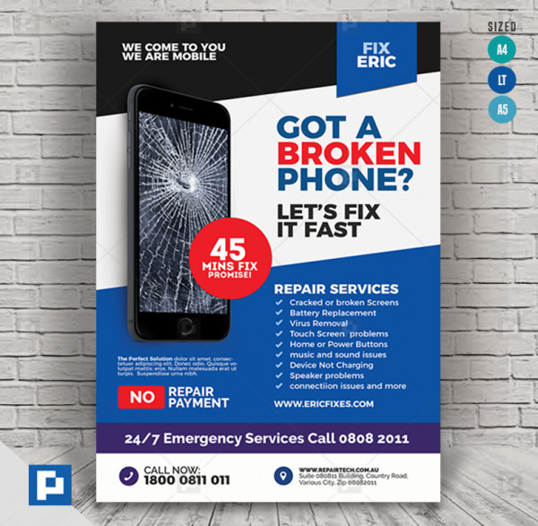 Phone Repair Services Flyer