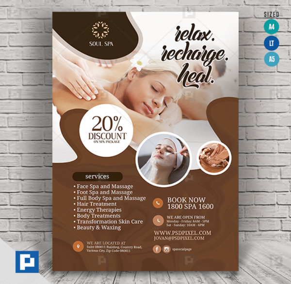 Spa and Massage Flyer