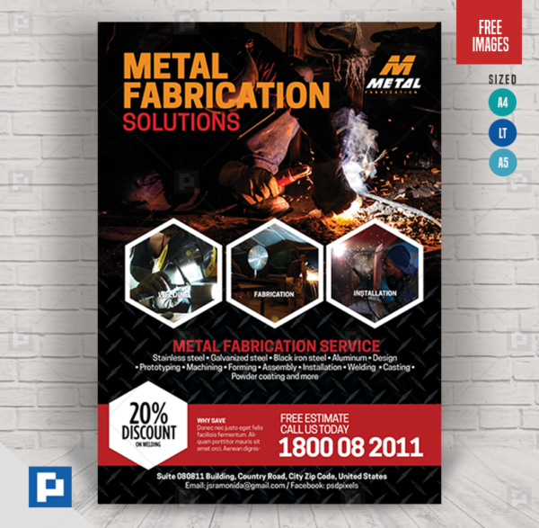 Steel Fabrication Company Services Flyer