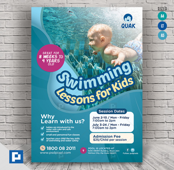Swimming Lesson Flyer