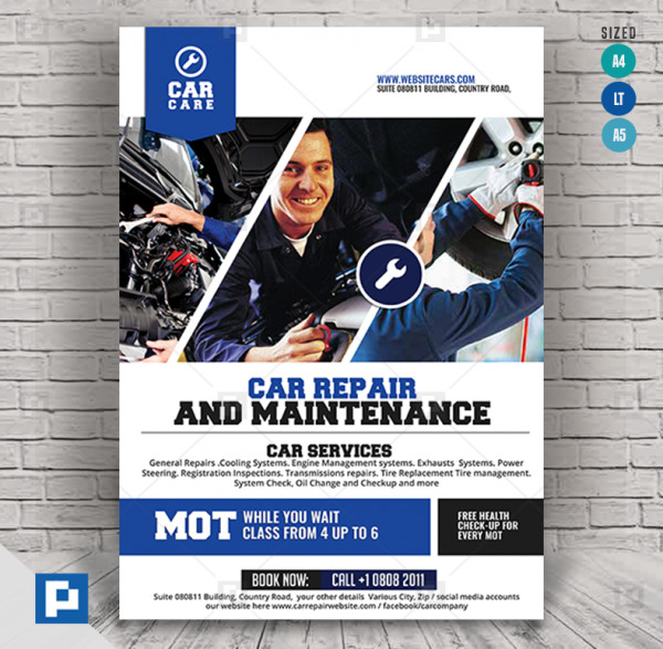 Car Repair and Maintenance Flyer