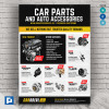 Auto Car Spare Parts Flyer