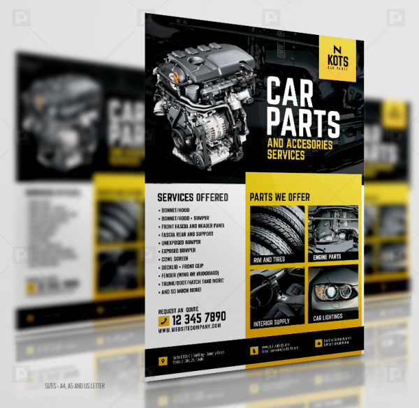 Automotive Car Parts Flyer