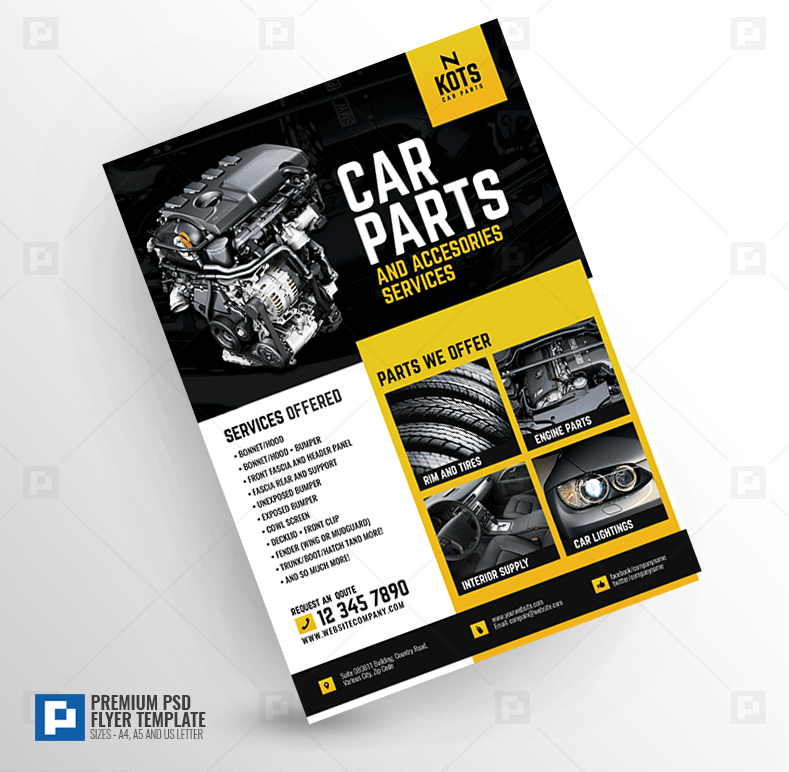 Saga bubbel Doen Automotive Car Parts Flyer - PSDPixel