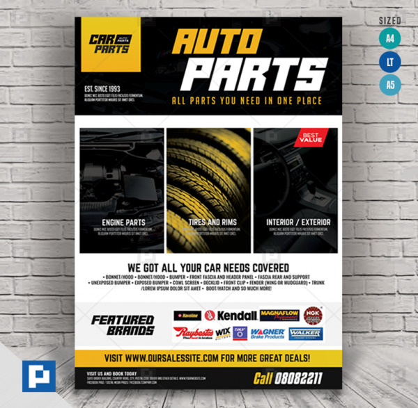 Automotive Parts Supply Center Flyer