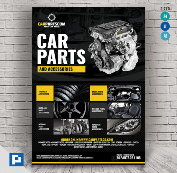 Car Parts and Accessories Flyer