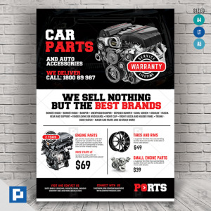 Car Parts and Auto Supply Center Flyer