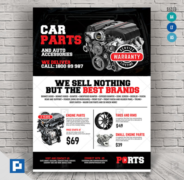 Car Parts and Auto Supply Center Flyer