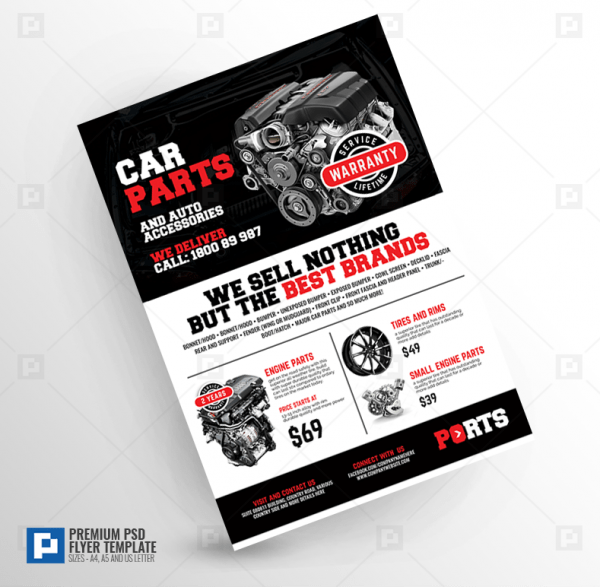 Car Parts and Auto Supply Center Flyer