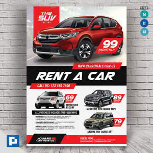 Car Rental Promotional Flyer Design