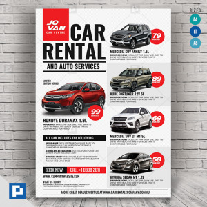 Car Rental and Car Services Flyer