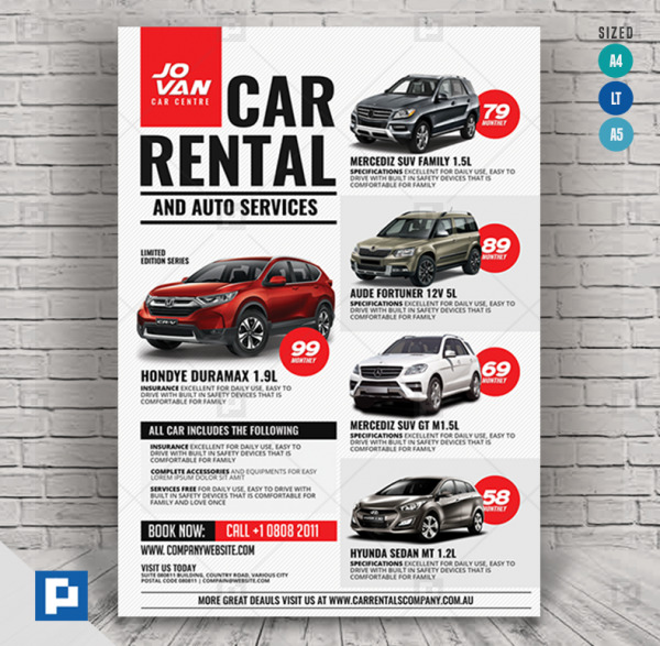 Car Rental and Car Services Flyer