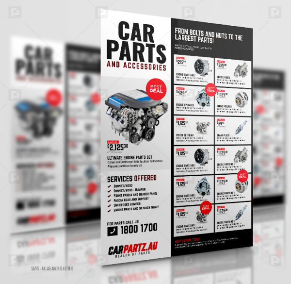 Car and Auto Supply Shop Flyer