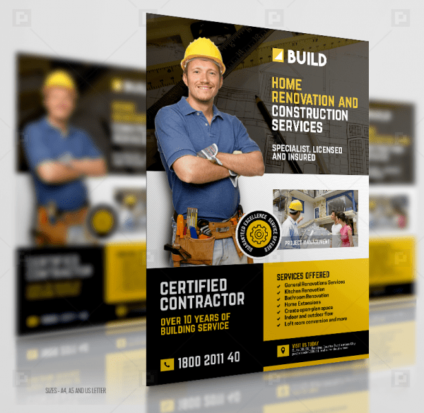 Construction Company Promotional Flyer