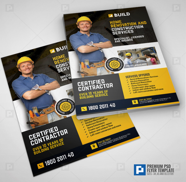 Construction Company Promotional Flyer