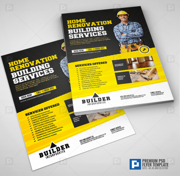 Construction Company Services Flyer
