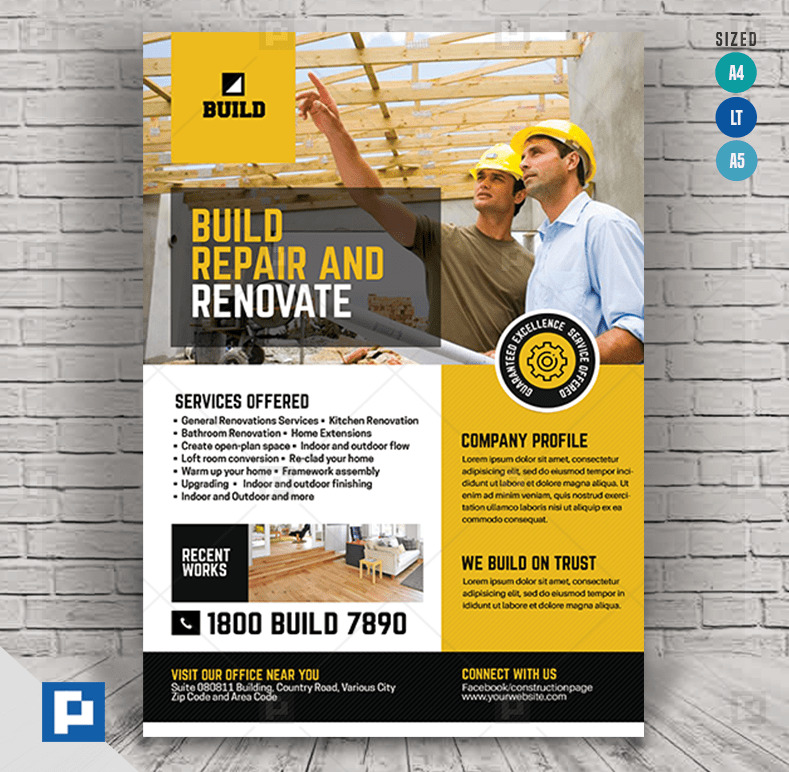 Construction Flyer Psdpixel