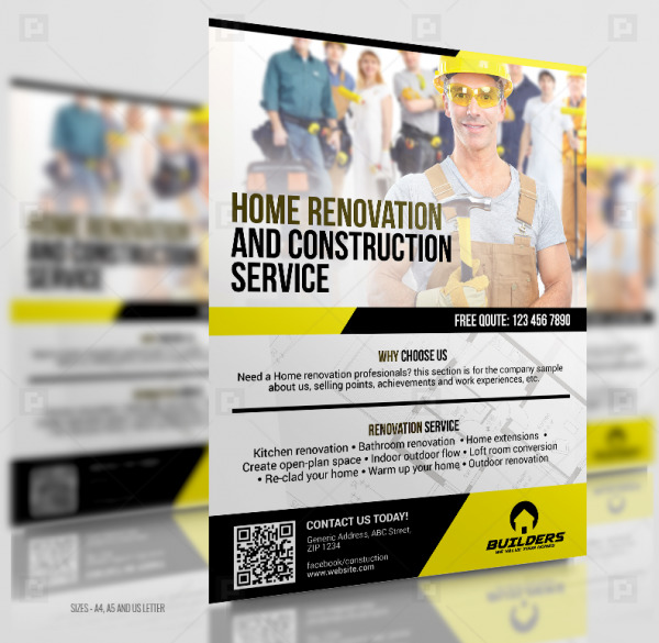 Construction Services Flyer Design Template