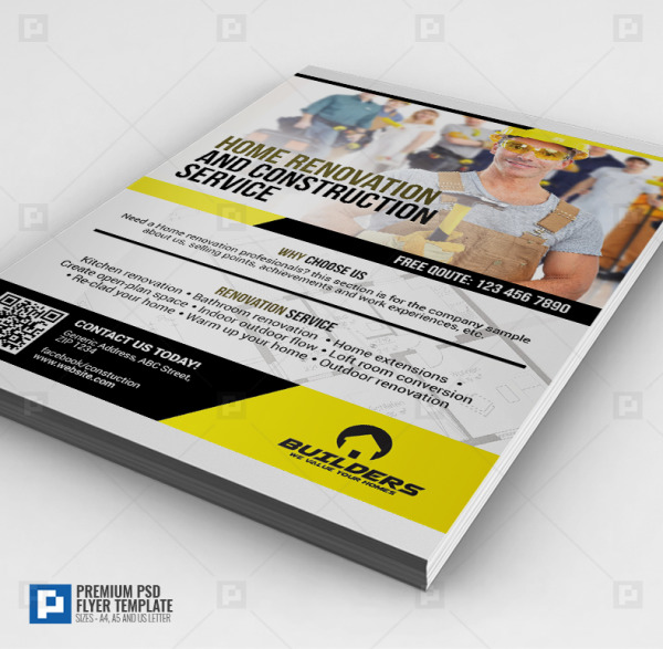 Construction Services Flyer Design Template