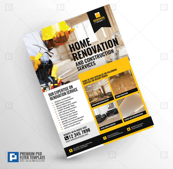 Construction Services promotional Flyer