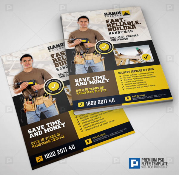 Construction and Building Contractor Promotional Flyer