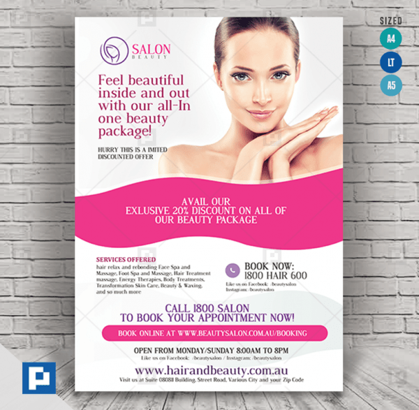 Hair and Make-up Salon Flyer