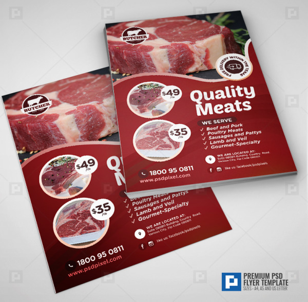 Meat Shop Promotional Flyer