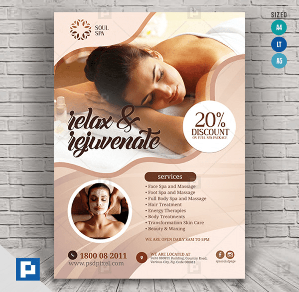 Spa and Wellness Services Flyer