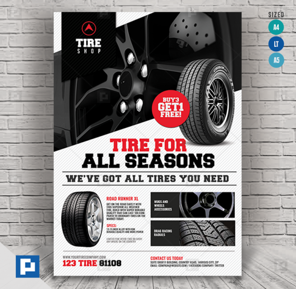 Tire Shop Promotional Flyer