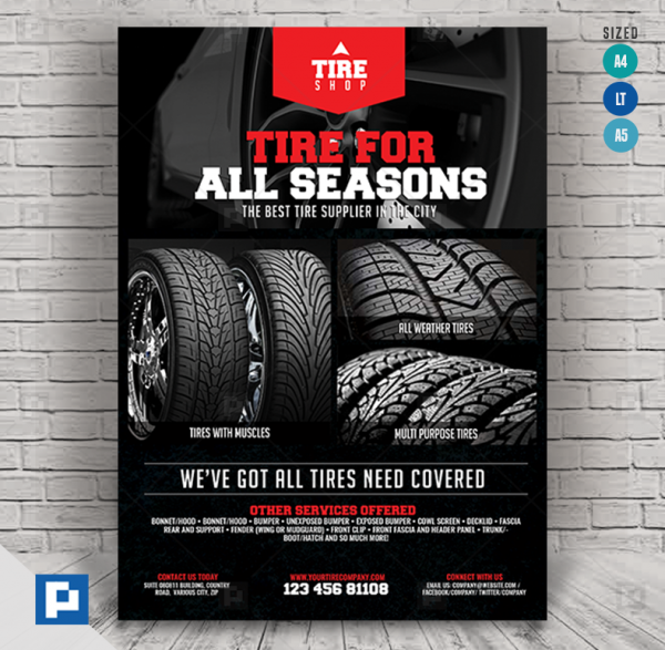 Tire Shop and Accessories Flyer