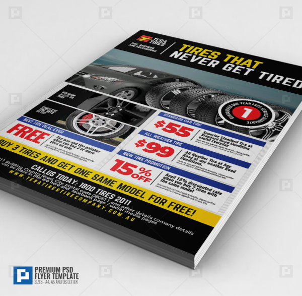 Tire Shop and Accessories Flyer