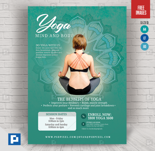 Yoga and Fitness Class Flyer