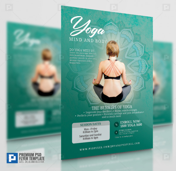 Yoga and Fitness Class Flyer