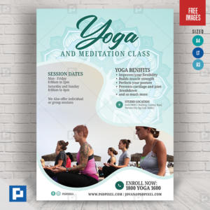 Yoga and Meditation Program Flyer