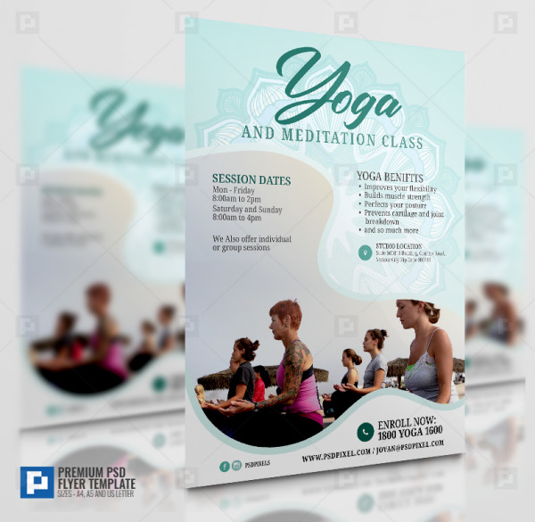 Yoga and Meditation Program Flyer