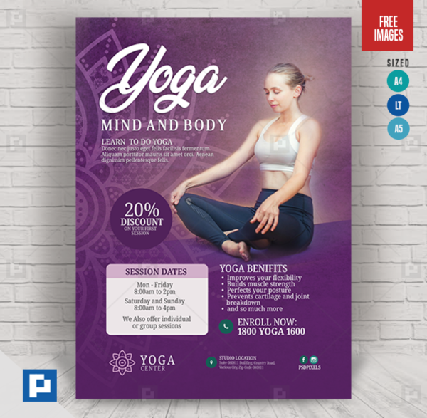 Yoga and Wellness Flyer