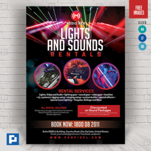 Audio and Lights Rentals Flyer