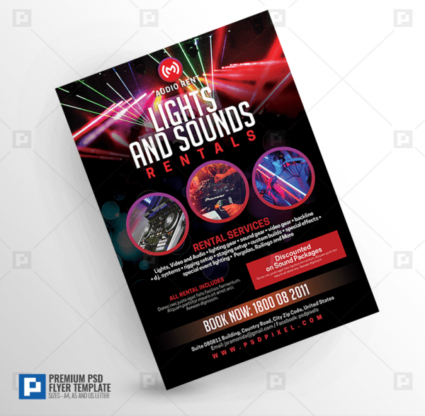 Audio and Lights Rentals Flyer