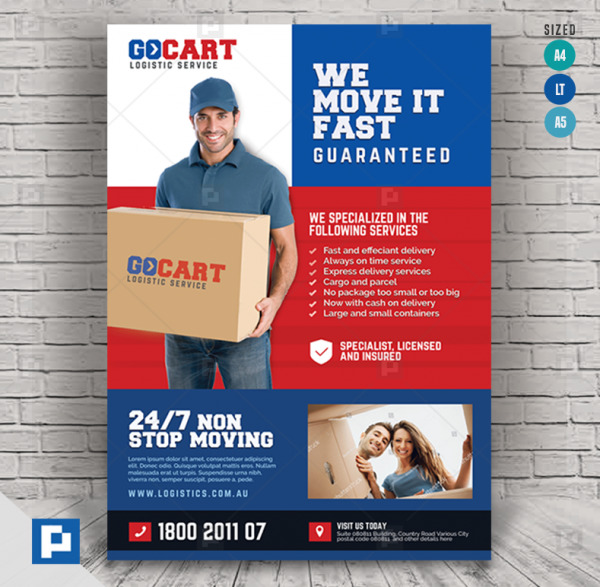 Delivery Cargo Courier Promotional Flyer