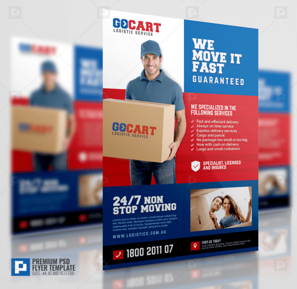 Delivery Cargo Courier Promotional Flyer