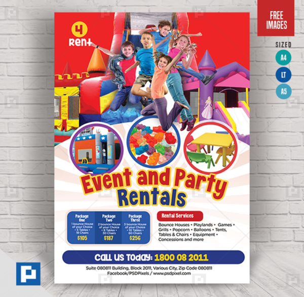 Events Rental Promotional Flyer