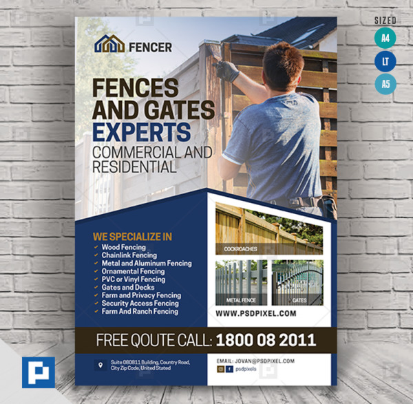 Fencing Company Promotional Flyer