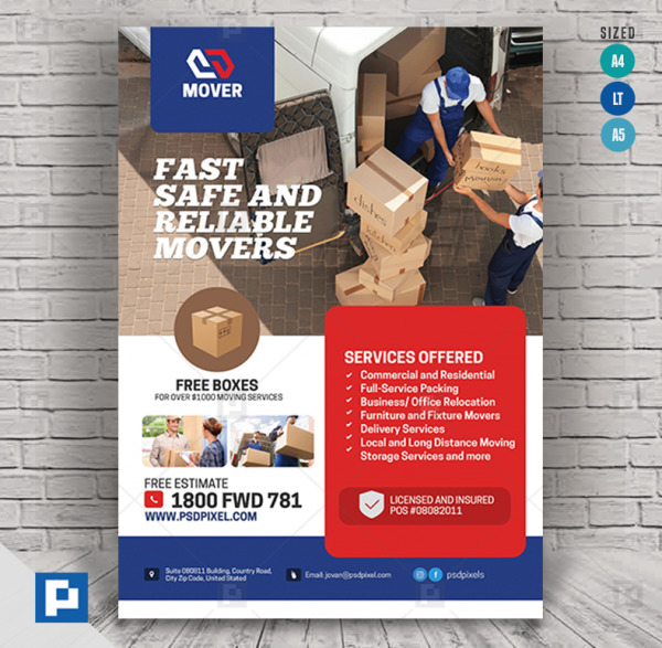 Moving Company Promotional Ads Flyer