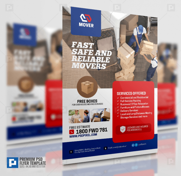 Moving Company Promotional Ads Flyer