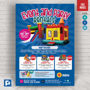 Party Rentals Company Flyers