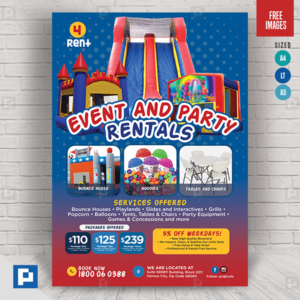 Party Rentals Flyers